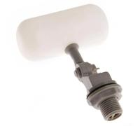 PureBowlic Válvula de bola flotante de plástico ajustable de 1/2 pulgada DN15 controlador de agua ABS blanco de alta presión a 1.3 MPA para tanque, estanque, cisterna, sistemas de agua potable, flujo