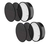 PUREBURG Filtro de repuesto compatible con el purificador de aire Levoit LV-H132, LV-H132-RF, paquete de 2 H13 HEPA y prefiltro de carbón activado, filtración de 4 etapas, aire limpio, polvo COV