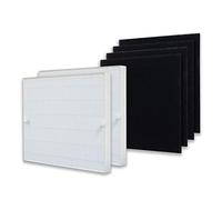 PUREBURG Juego de filtros de repuesto compatibles con purificadores de aire Coway AP-1512HH AP-1518 y AIRMEGA 200M Mighty Air, paquete de 2 unidades H13 HEPA + 4 prefiltros de carbón activado, aire
