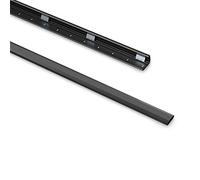 PureMounts® Conducto para cables de aluminio con 3 cinta adhesiva 3M de 30 cm como accesorio, 1,00 m, negro