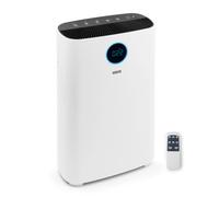 Purificador de aire N8WERK con sistema de filtración de 6 etapas, filtro H14, CADR de 185 m³/h. Ideal para personas con alergias, filtra polen, polvo y bacterias. Control mediante aplicación. Incluye