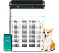 Purificador de aire para personas con alergias, ideal para habitaciones, salas de fumadores, purificador de aire, CADR de 340 m³/h para una habitación de 157 m³, monitor de calidad del aire PM 2,5, co