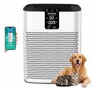 Purificadores de aire para el hogar, habitación grande de hasta 2400 pies cuadrados, purificador de aire HEPA para mascotas, olor a caspa de pelo, limpiador de aire inteligente con modo de suspensión