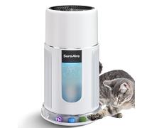 Purificadores de aire para mascotas con filtro HEPA, purificador de aire para el hogar con prefiltro reemplazable para pelo de mascotas, salida de aire de 360° para dormitorio grande