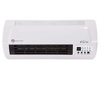Calefactor cerámico de 2000w con display led táctil con termostato. temporizador y 3 modos de funcionamiento. diseño en color blanco de 45x11x18.5. con todo lo necesario para instalarse en la pared si