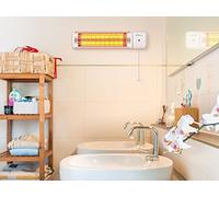 PURLINE | Estufa de Cuarzo para Baño 1200W Bajo Consumo, Protección IPX4, Tecnología Ultra Silenciosa - Estufa Cuarzo Baño Calentamiento Rápido y Ajustable