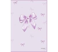 PURPLE BOW PATTERN B5 LINED COMPOSITION NOTEBOOK 80SHEETS 160PAGES: Cute Ribbon Writing Journal Gift for Girls College Women School Stationery Office Supplies