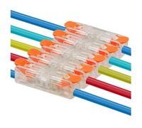 Push-in Terminal Blocks (10-12 Positions)，Flame-Retardant Housing, Thickened Copper Conductors for SolidFlexible Wires Screw Mounting Holes Regleta de conexión(PCT-301 (pack of 10))