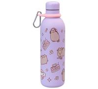 Pusheen Botella térmica inox 500 ml doble pared mosquetón, Violeta