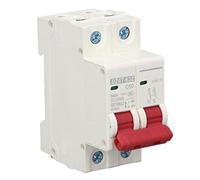 PUSOKEI Mini interruptor automático DC,aislador 500V 50A 2P para solar fotovoltaico,disparo magnético térmico,protector de montaje en carril DIN, interruptor de desconexión DC C50