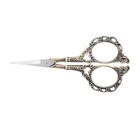 PUSOKEI Tijeras de Bordado con Estampado de Flores Vintage, Tijeras de Costura de Acero Inoxidable con Hoja Afilada, Artesanales Decorativas para Coser álbumes de Recortes (Bronce)