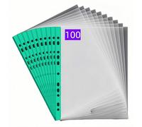 PUTOAHAO 100 Fundas Plastico Transparentes A4,60 μm Funda Multitaladro A4,G