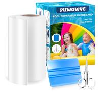 PUWOWYE Parches Piscina, Parche Piscina Bajo Agua 10 cm x 200 cm Parches para Piscinas, Ruban de réparation de Piscine Lits d'eau, Piscines, Liners de Piscine, Piscines de Jeux, Matelas gonflables