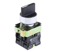PUXZYAX Paquete de Interruptor Giratorio Que Contiene un Interruptor pulsador de 3 Posiciones Modelo XB2-BD53 Control de señal Tipo de Contacto 2NO Tamaño
