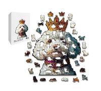 Puzle de perro hucha | Puzle de madera 3D altamente difícil para adultos | Regalo del propietario de Bichon | Figura de perro para aliviar el estrés uzzle con de monedas