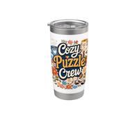 Puzles acogedores, redondos, para niñas y mujeres, con estampado floral Vaso térmico de acero inoxidable de doble pared