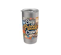 Puzles acogedores, redondos, para niñas y mujeres, con estampado floral Vaso térmico de acero inoxidable de doble pared