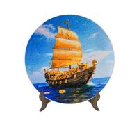 Puzzle De Plato con El Soporte Expositor Y De Escritorio En 3D