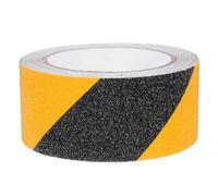 PVC Cinta Autoadhesiva Antideslizante 5cm X 5m para Escaleras | Aviso Visual Negro y Amarillo, Instalación Fácil, Uso Versátil en Pasillos y Zonas Interiores