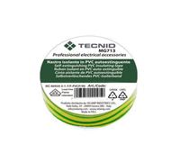 PVC Insulation Tape 0.12mm Thickness 19mm x 25m Yellow and Green VDE Certified Waterproof Heat Resistant Self Adhesive Perfect for repairing bonding electrical work