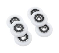 PVC Rodillo para Mampara de Ducha Antiguo, Blanco 6 Piezas | Deslizamiento Suave y Reutilizable, Recambio para Duchas y Bañeras, Estilo Clásico, Montaje Sencillo