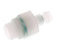 PVDF DN 5 Tapón de acoplamiento G 1/4 pulgadas rosca macho doble cierre