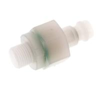 PVDF DN 5 Tapón de acoplamiento G 1/8 pulgadas rosca macho doble cierre