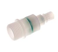 PVDF DN 7.2 Tapón de acoplamiento G 1/2 pulgadas rosca macho doble cierre
