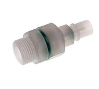 PVDF DN 7.2 Tapón de acoplamiento G 3/8 pulgadas rosca macho doble cierre