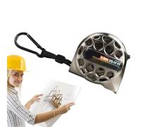 PW TOOLS Cinta Métrica Niquelada Retráctil Hueca - Acero Resistente A Grado Industrial