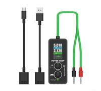 PW15 - Probador de fuente de alimentación con pantalla digital para voltaje y corriente, arranque con un botón, protección contra sobretensiones de hasta 5,2 V, herramienta compatible para reparación