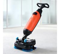 PweKzxt Fregadora De Suelos AutomáTica De 17", Fregadora De Suelos Comercial PortáTil De 17", Fregadora De Suelos EléCtrica Comercial, Pulidora De Azulejos, para Suelos De Madera, Azulejos Orange