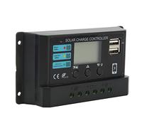 Pwshymi Controlador de Carga de Panel Solar Pantalla LCD 12V 24V con (10A)