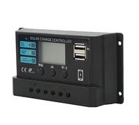 Pwshymi Controlador de Carga de Panel Solar Pantalla LCD 12V 24V con (30A)