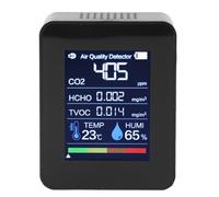 Pwshymi Detector de Calidad del Aire 5 en 1, Probador Portátil para Interiores, CO2, HCHO, TVOC, para el Hogar, Oficina, Coche, Diseño Compacto