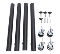 Pwshymi Extensor de Patas de Mesa Resistente, Altura Ajustable con Ruedas para Muebles, Gabinetes, Mesa de Cocina para Fácil Movimiento, Acero Al Carbono (51cm)