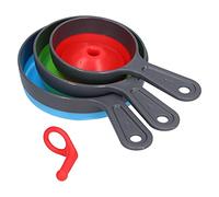 Pwshymi Juego de Embudos de Silicona, Embudos Plegables de Boca Ancha y Boca Estrecha para Cocina, Resistentes Al Calor, Kit de 3 Piezas