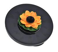 Pwshymi Mini Fuente de Agua con Energía Solar, Bomba de Fuente Solar Compacta para Baños de Pájaros, Decoración Al Aire Libre, 7V/1,4 W (loto 1)