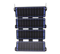 Pwshymi Panel Solar Flexible de Silicio Monocristalino Premium 14W 5V para Actividades Al Aire Libre Ligero y Portátil (Azul)