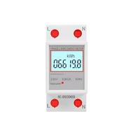 PXQCHAVLN Medidor de energía monofásico CA 230/220V 80A, vatímetro Digital LCD de Consumo de Corriente de Voltaje en Carril DIN(DDS6619-006)