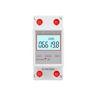 PXQCHAVLN Vatímetro monofásico con Pantalla Digital LCD de Dos Cables, medidor eléctrico de Consumo de energía, CA 230V 50Hz, Carril DIN(DDS6619-526L-2)