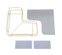 PxQuerantic Organizador esquinero para baño, Hierro acrílico, Soporte de Almacenamiento esquinero de Gran Capacidad para Inodoro y Cocina (Montado en la Pared de una Sola Capa)