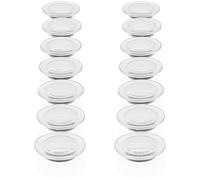 PYJLBX 14 Piezas Imanes Nevera Imanes Potentes, Imanes Pizarra Magnetica, Imanes Pequeños Iman Nevera, Calendario Nevera Iman, Transparente Mini Magnets Redondos, para Oficina,Pizarras,Nevera (Blanco)