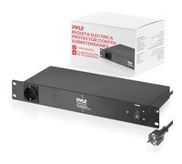 Pyle PDU Power Strip Protector, 150 Julios, 15 amp, 7 Salidas, Regleta de Cable de Extension electrica, Resistente, 1U, Proteccion de Montaje en Rack, Tira de tomacorriente