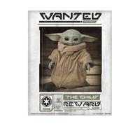 Pyramid cuadro 3d wanted the child mandalorian star wars