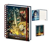 Pyramid International Cuaderno de diario Attack On Titan (diseño de la temporada 4), cuaderno de espiral A5, cuaderno y blocs de notas A5, producto oficial de Attack On Titan