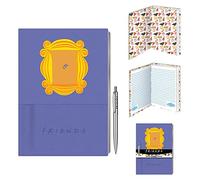 Pyramid International Friends - Juego de cuaderno y bolígrafo con cuaderno y bolígrafo de piel sintética A5, 15 x 21 cm, producto oficial