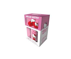 Pyramid International Hello Kitty My Heart - Juego de taza, posavasos y llavero de regalo, adorable y coleccionable con temática de Hello Kitty, ideal para el hogar, la oficina o para regalar a fans y