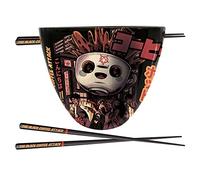 Pyramid International Ilustrata - Juego de cuencos para ramen con palillos (diseño de café negro) en caja de regalo, producto oficial