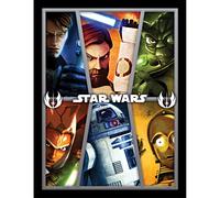 Pyramid International Impresión enmarcada de Star Wars: Clone Wars, edición coleccionista, 30 x 40 cm, producto oficial
